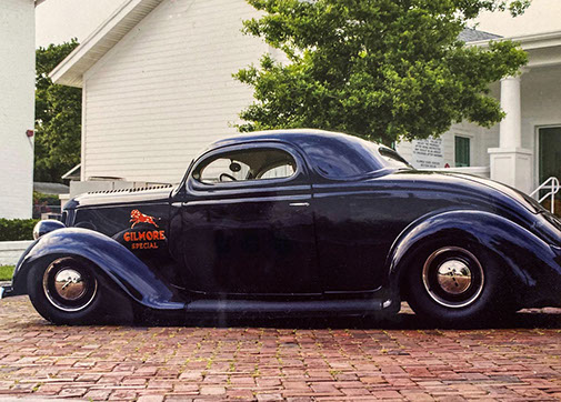 1936 Steel Ford 3-wndow coupe. Harbor Hot Rods. Mike Schellar.